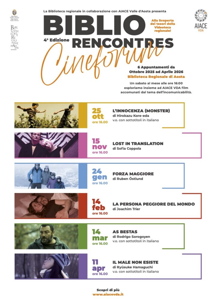 Locandina programma Cineforum