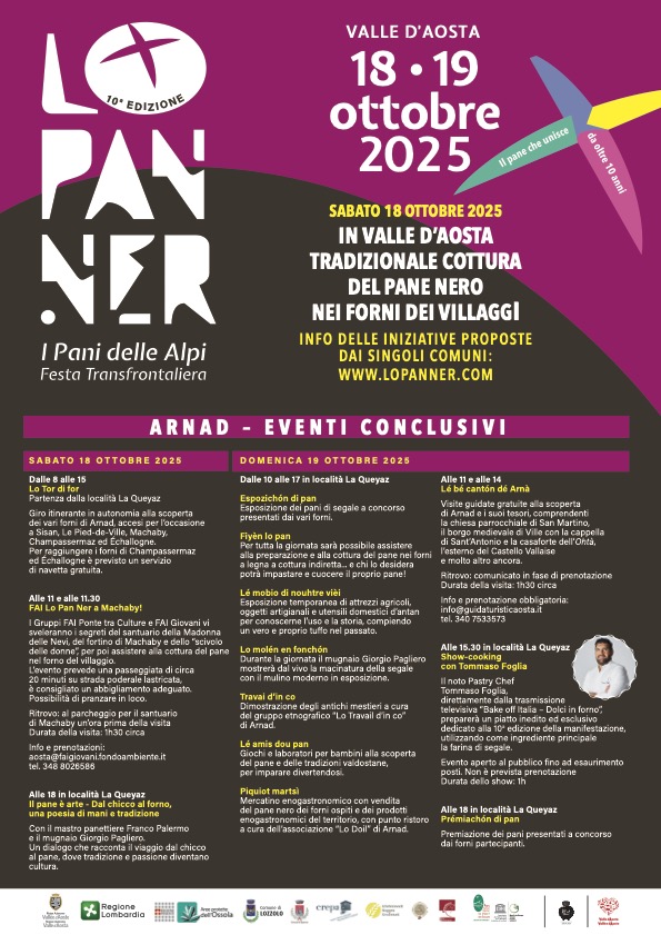 Locandina programma di Arnad