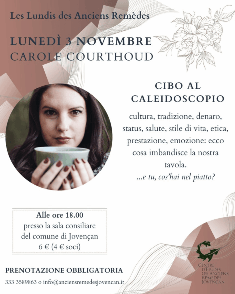 Locandina dell'appuntamento con Carole Courthoud