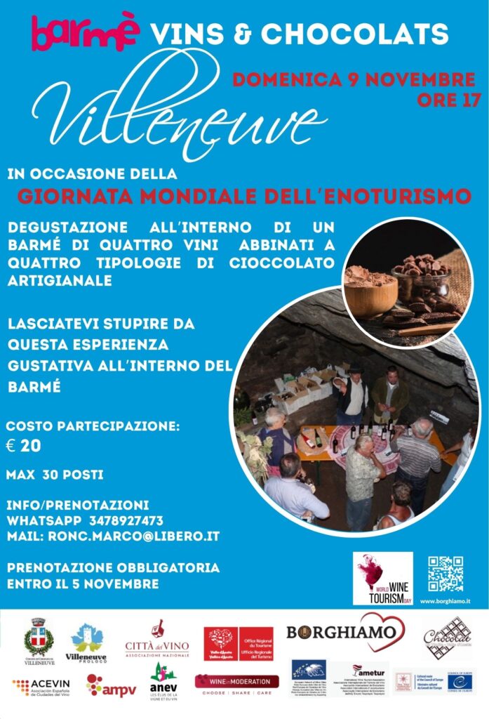 Locandina vino e cioccolato a Villeneuve