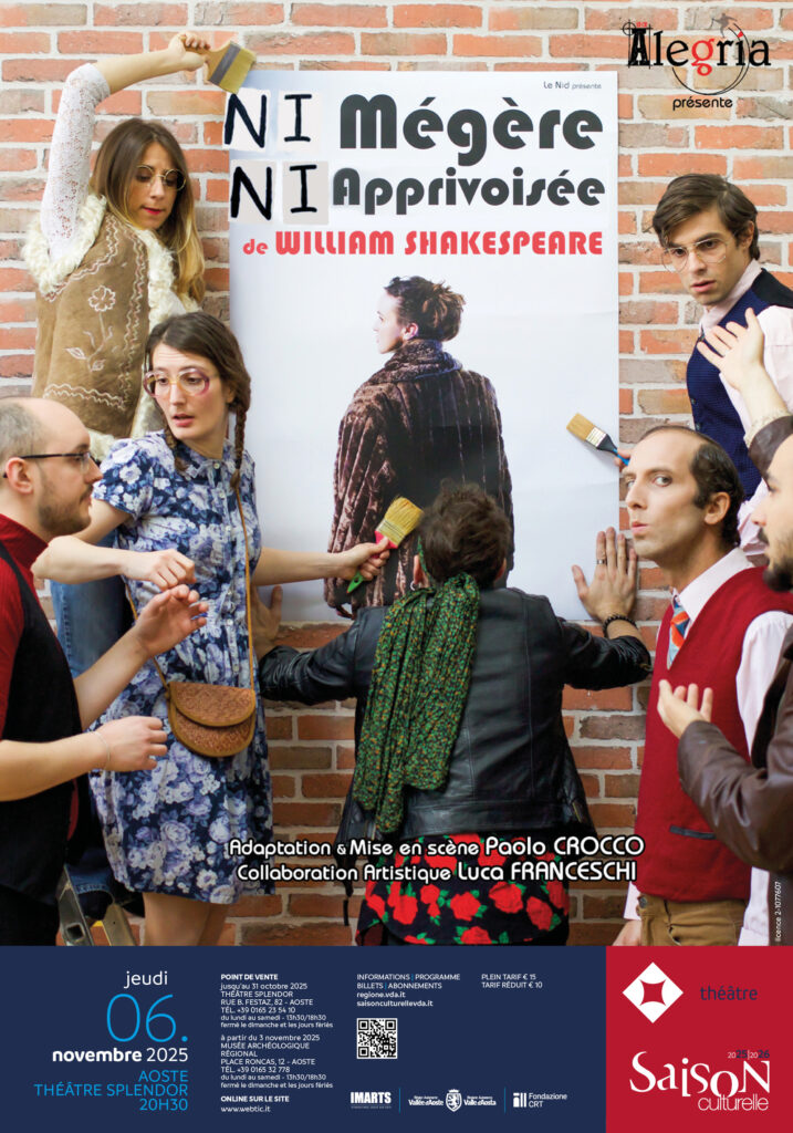 Affiche Théâtre francophone Ni Mégère, Ni Apprivoisée