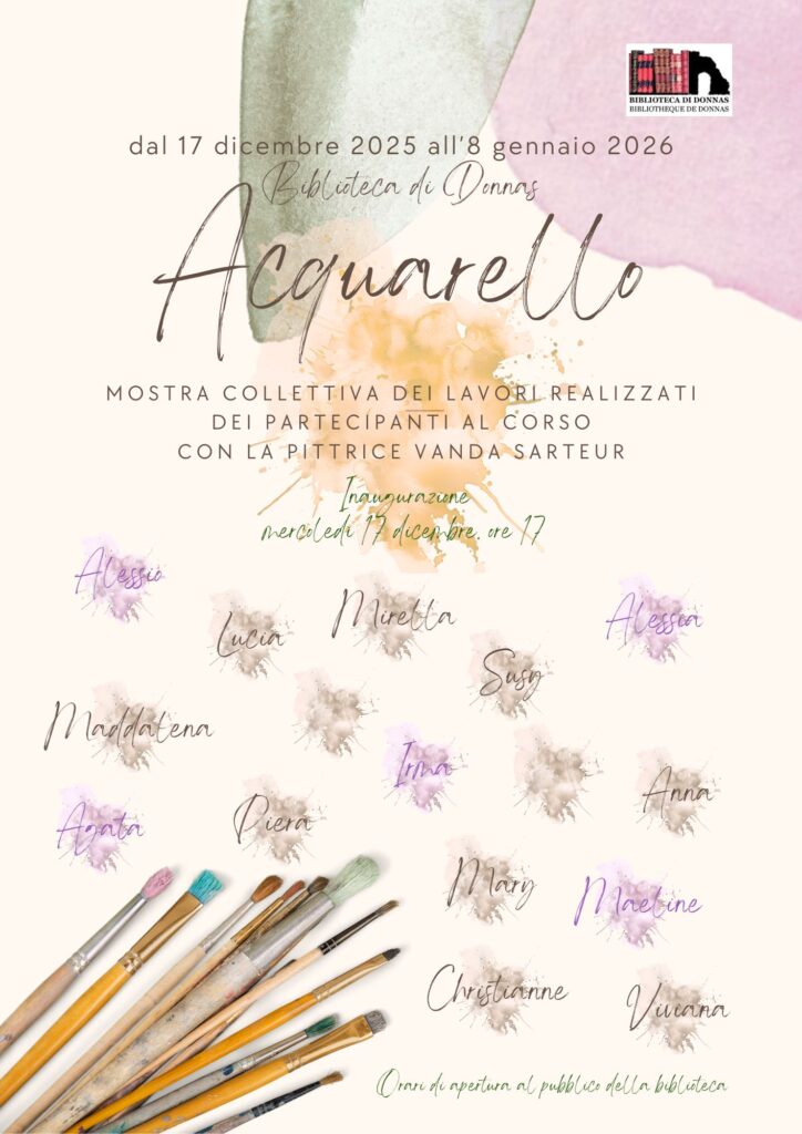 Locandina mostra acquarello