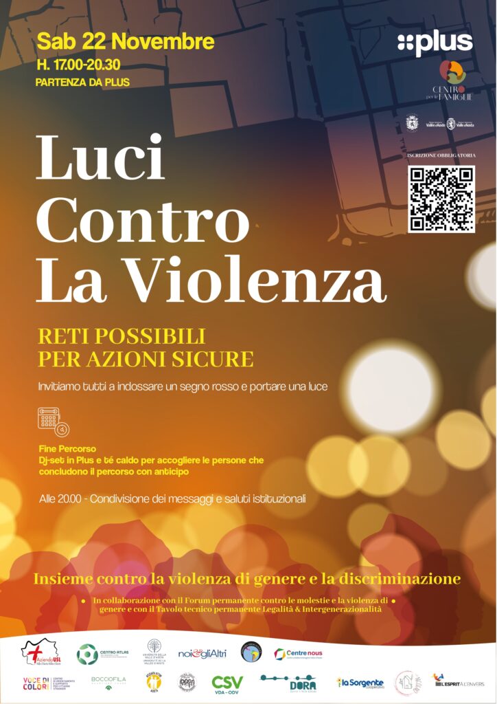 Locandina Luci contro la violenza