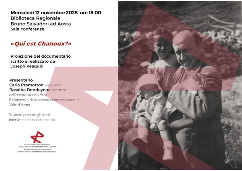 Locandina di presentazione del documentario Qui est Chanoux?