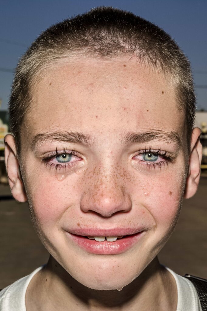 Nathen, a farm boy, Iowa, USA, 2017