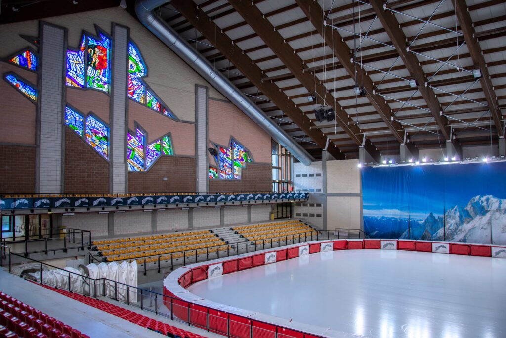 Arena ghiaccio del Courmayeur Sport Center pre lavori