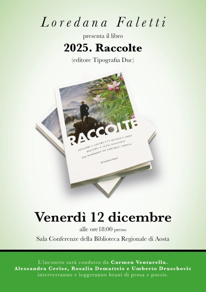 Locandina di presentazione del libro di Loredana Faletti