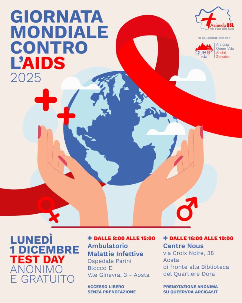 Locandina Giornata Mondiale contro l’Hiv e l’Aids 2025
