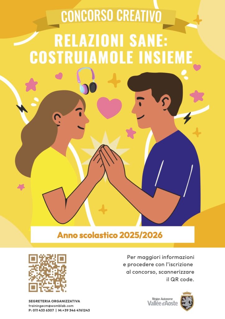 Locandina del concorso creativo per promuovere il rispetto e contrastare la violenza di genere