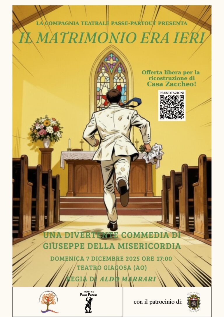 Il matrimonio era ieri: una commedia a sostegno dell'Associazione l'Albero di Zaccheo