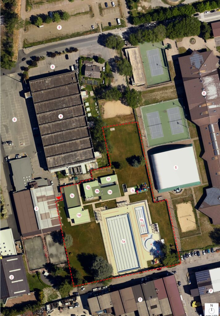 Area Intervento progetto esecutivo di manutenzione della piscina scoperta di Aosta