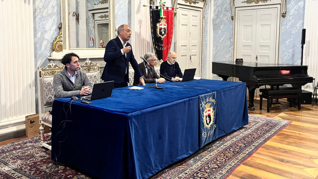 Paolo Bottani, Corrado Cometto, Raffaele Rocco ed Andrea Florio durante la presentazione dell'iter del PEBA