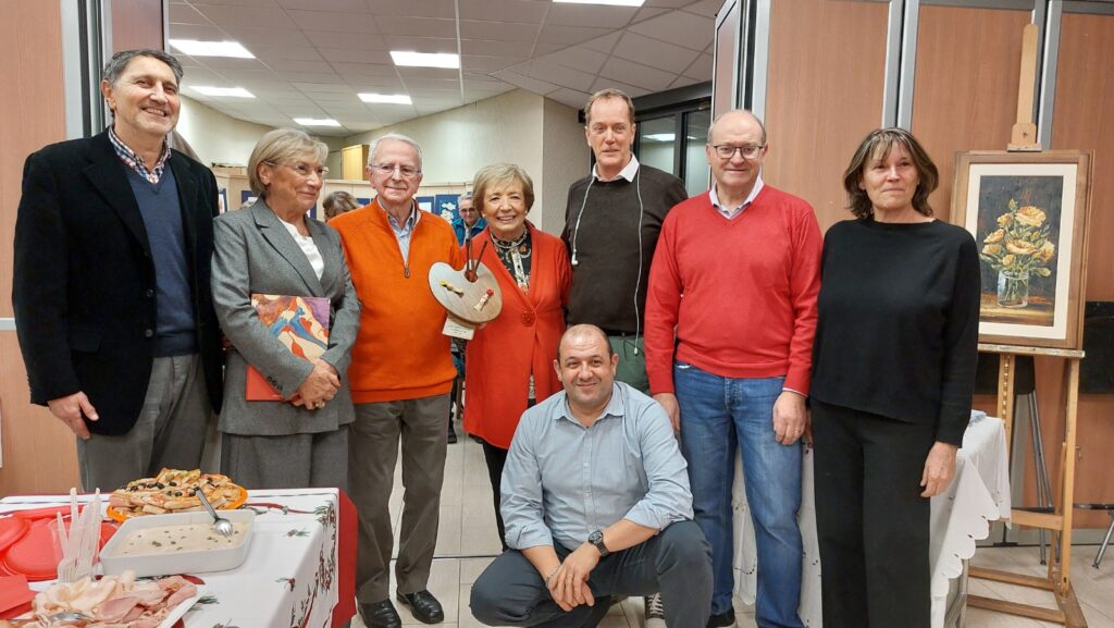 20° anniversario della fondazione Les Peintres de Nus - Gruppo con la Giunta