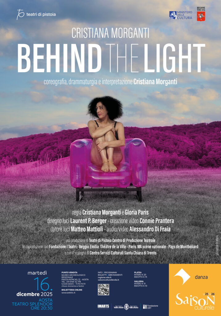 Locandina Behind the Light, nuovo assolo di e con Cristiana Morganti