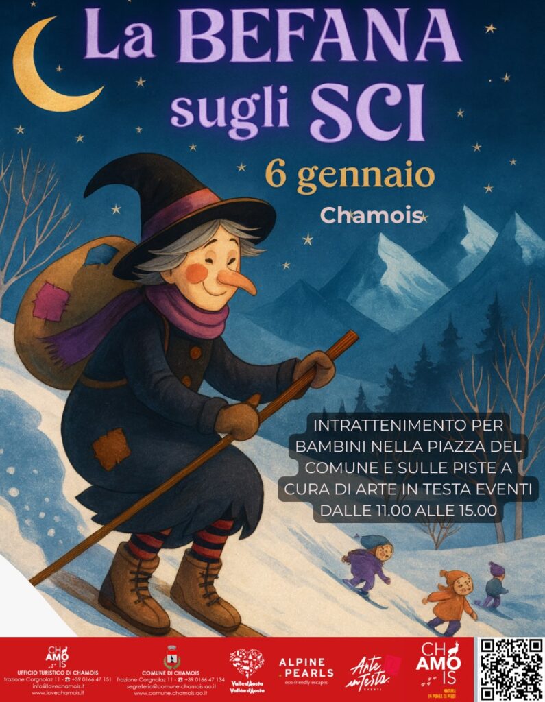 Locandina la Befana sugli sci
