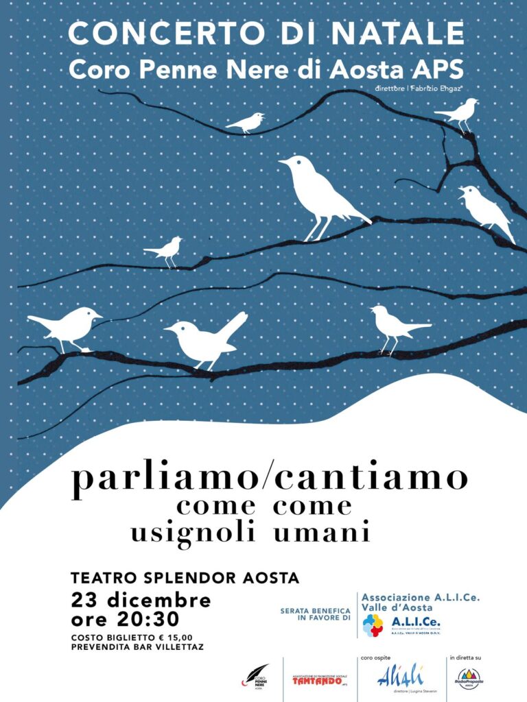 Locandina concerto Penne nere di Aosta 2025