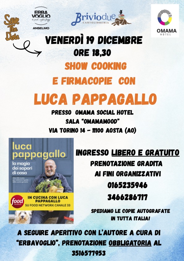 Locandina evento con Luca Pappagallo