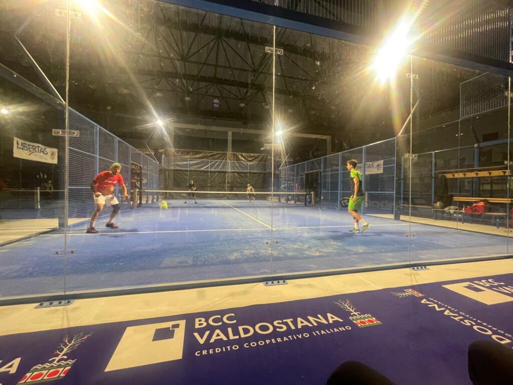 Padel Azione Cesaro Stefano (nera) Borettaz Richard (grigia) Bruni Luca (verde) Farinet Loris (rosso)