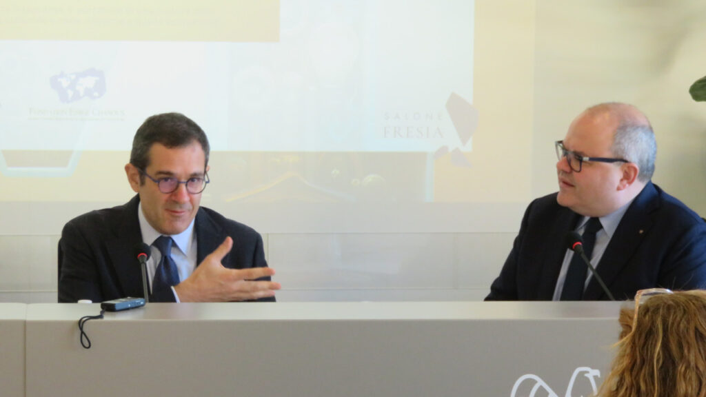 Edy Incoletti e Jan Pellissier alla presentazione dell'indagine previsionale di Confindustria VdA del primo trimestre 2026