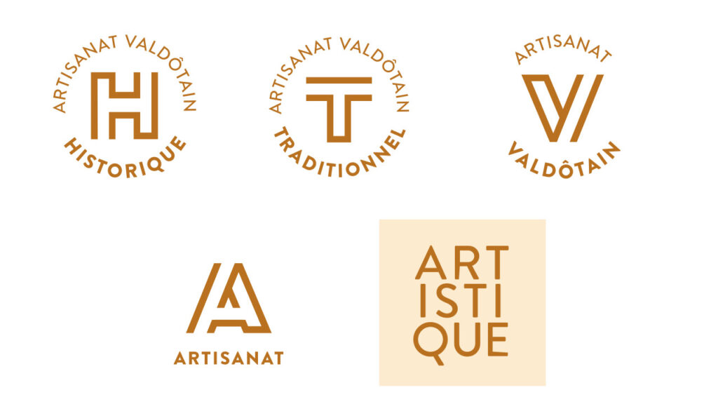 I nuovi logo delle categorie artigianali della Foire de Saint-Ours