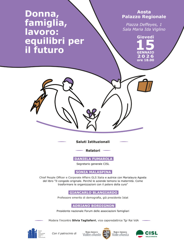 locandina convegno Donna, famiglia, lavoro: equilibri per il futuro