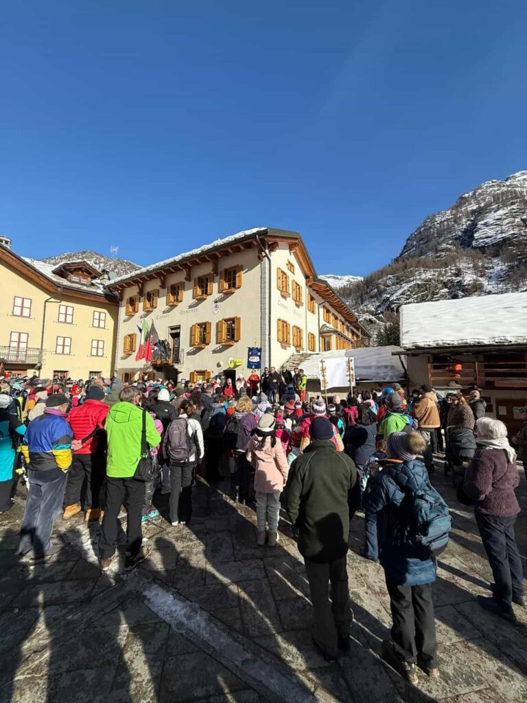 La Fiamma Olimpica di Milano Cortina 2026 a gressoney-La-Trinité
