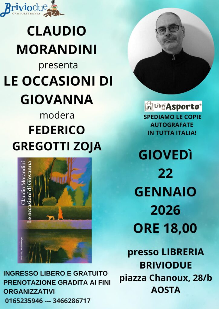Locandina presentazione del romanzo Le occasioni di Giovanna
