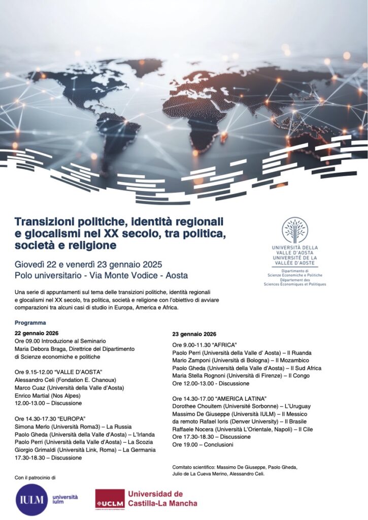 Locandina Transizioni politiche, identità regionali, glocalismi