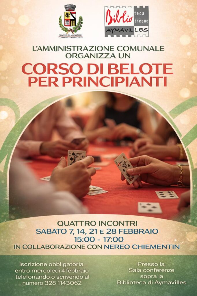 Locandina corso di belote