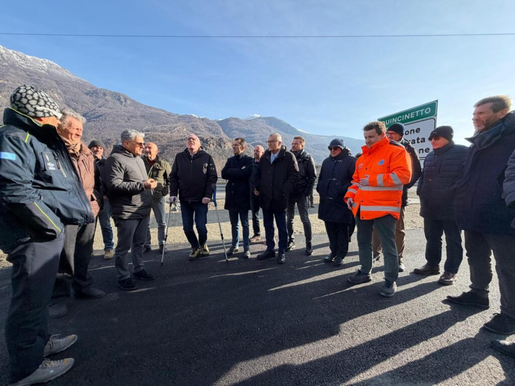Sopralluogo all’area della frana in località Chiappetti, nel comune di Quincinetto