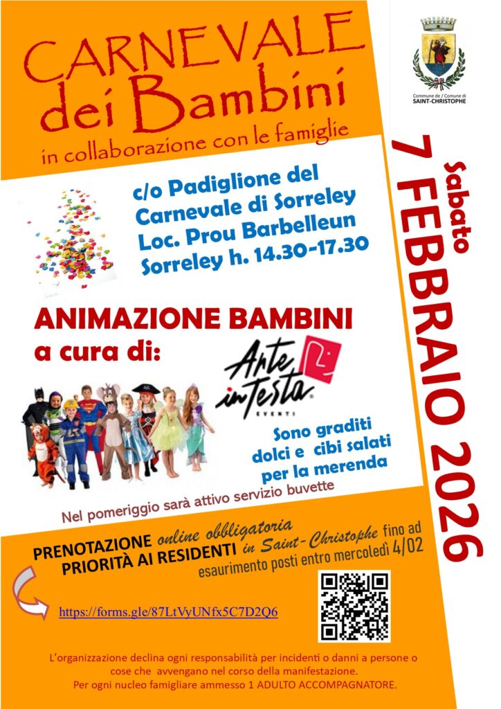Locandina del Carnevale dei bambini 2026 1