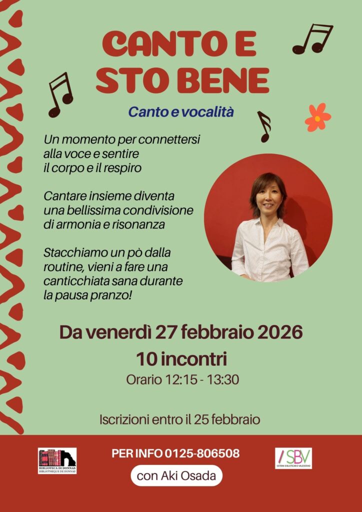 Locandina Canto stò bene con Aki Osada