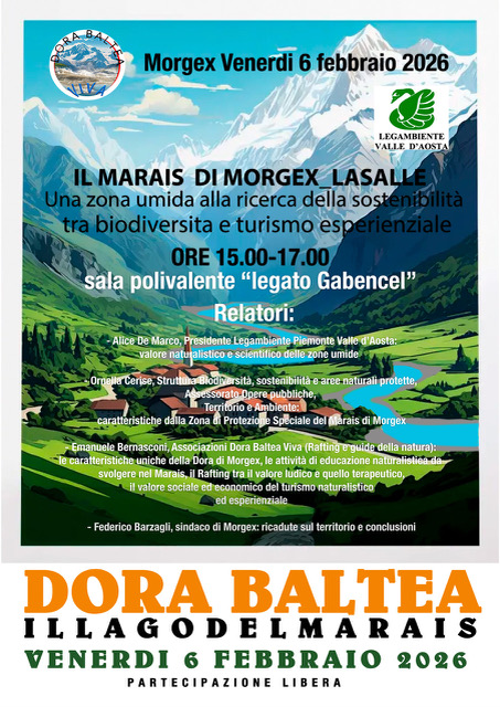 Locandina convegno Dora Baltea il lago del Marais