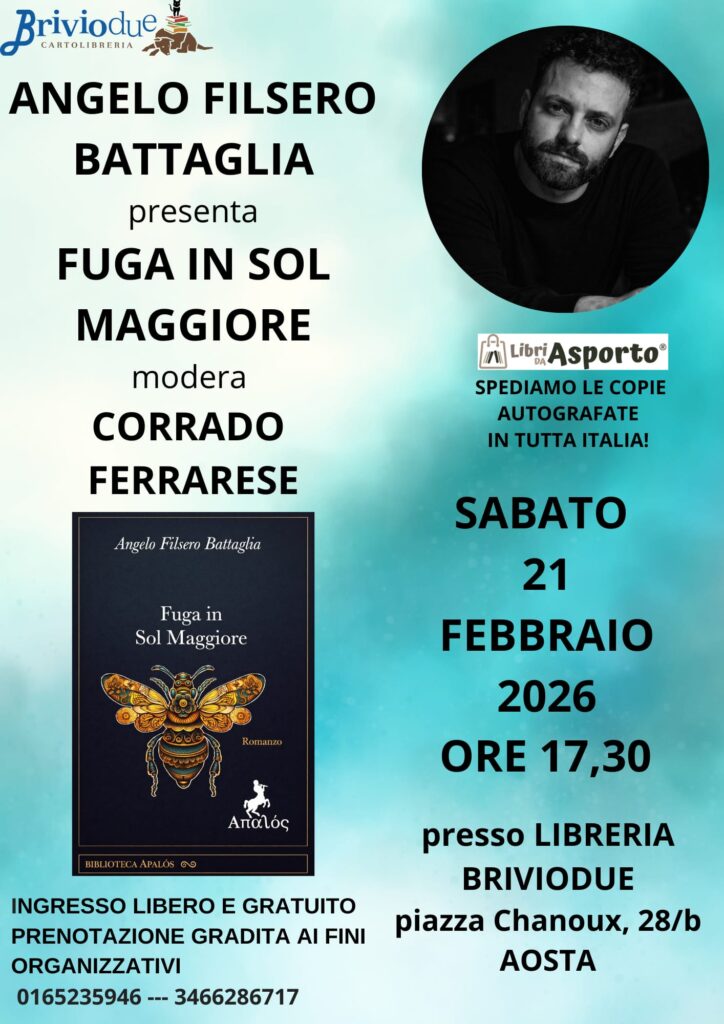 Locandina di presentazione del libro di Angelo Filsero Battaglia