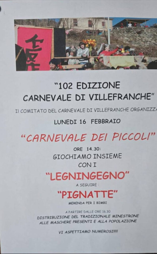 Locandina Carnevale a Villefranche