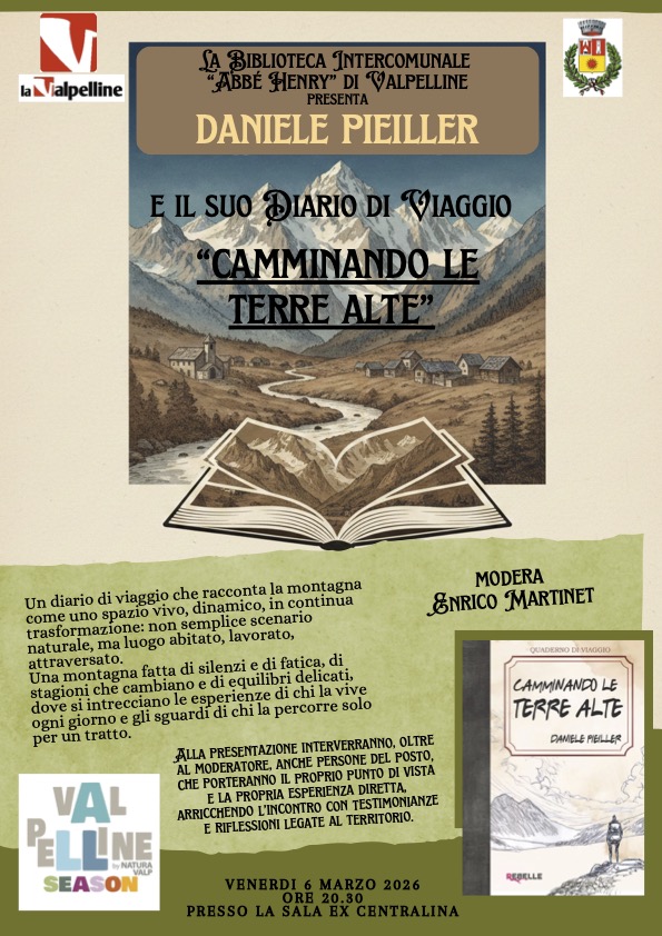 Locandina di presentazione del libro di Daniele Pieiller