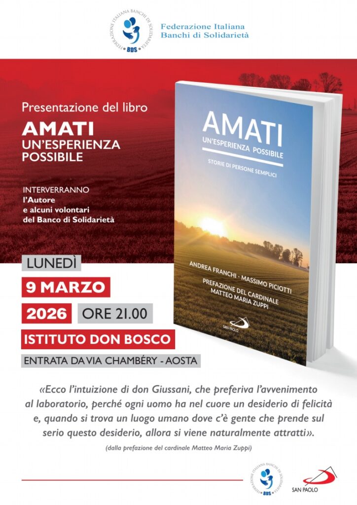 Locandina di presentazione del libro Amati un'esperienza possibile