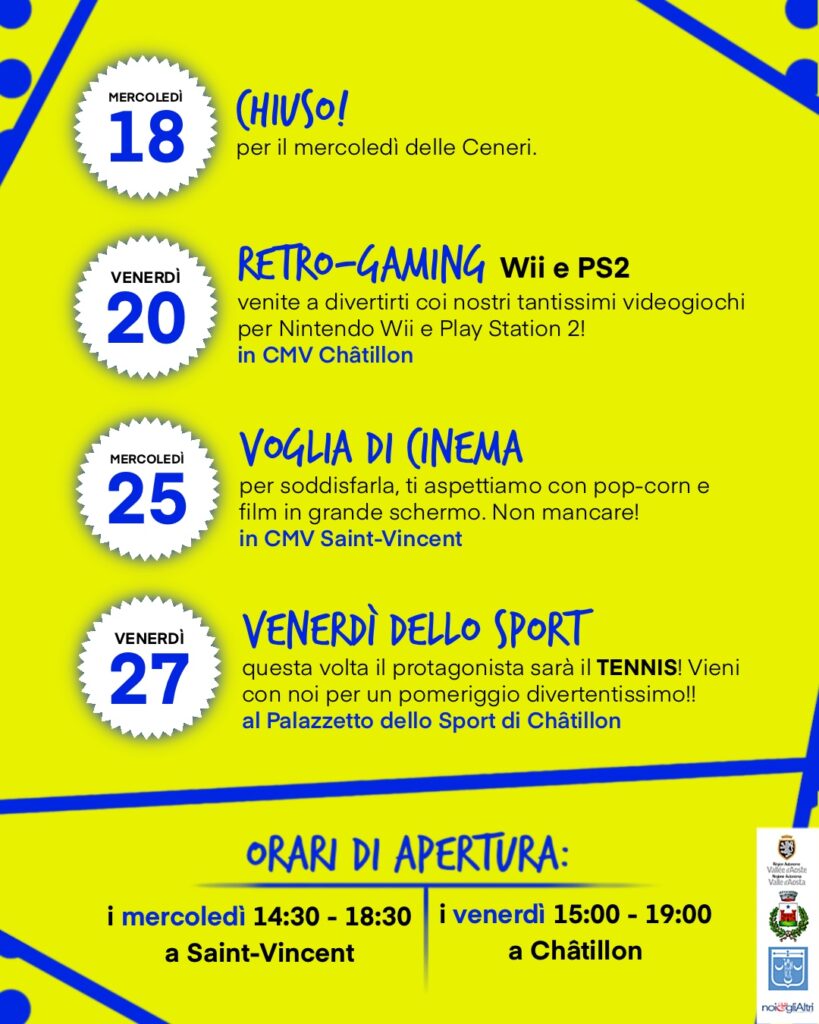 Locandina eventi febbraio Cmv