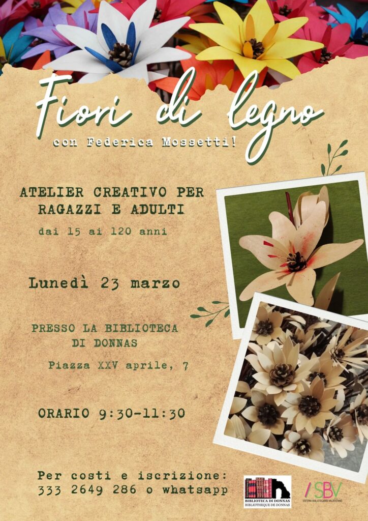 Locandina laboratorio Fiori Legno