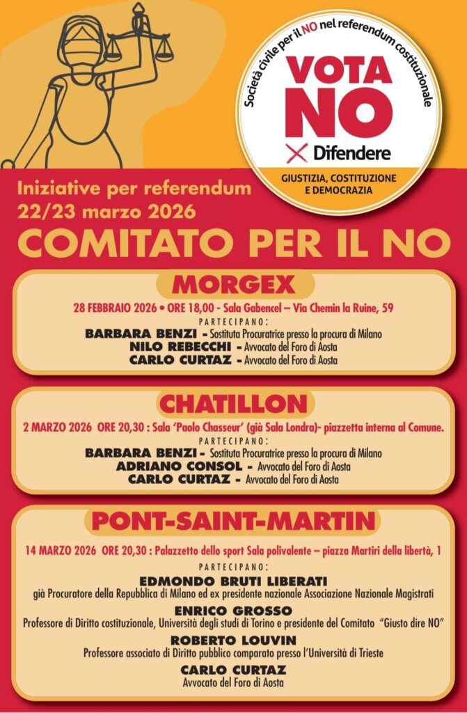 Locandina eventi Comitato per il no