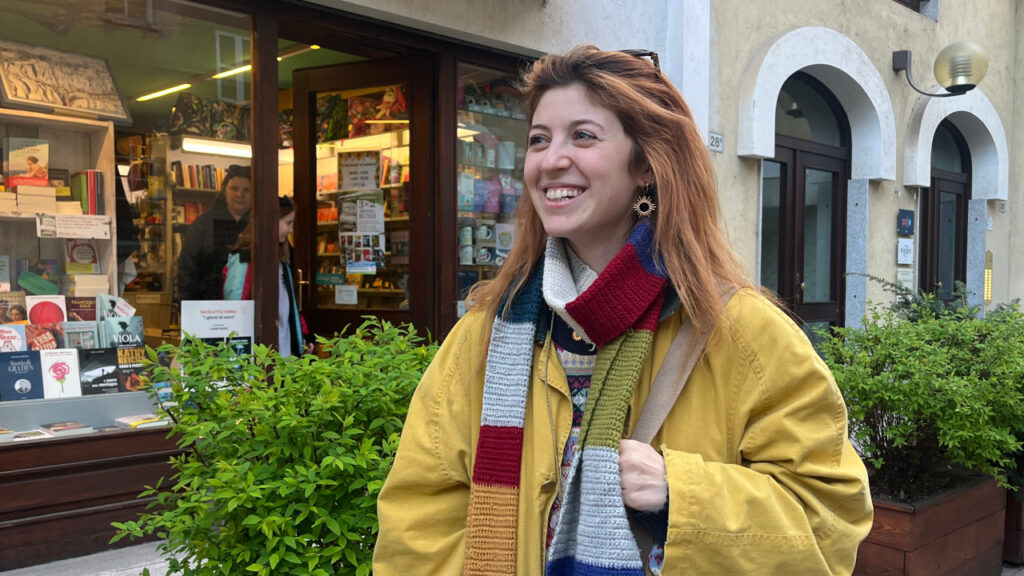 Carlotta Marricco ad Aosta per la presentazione di 'Erba cattiva'