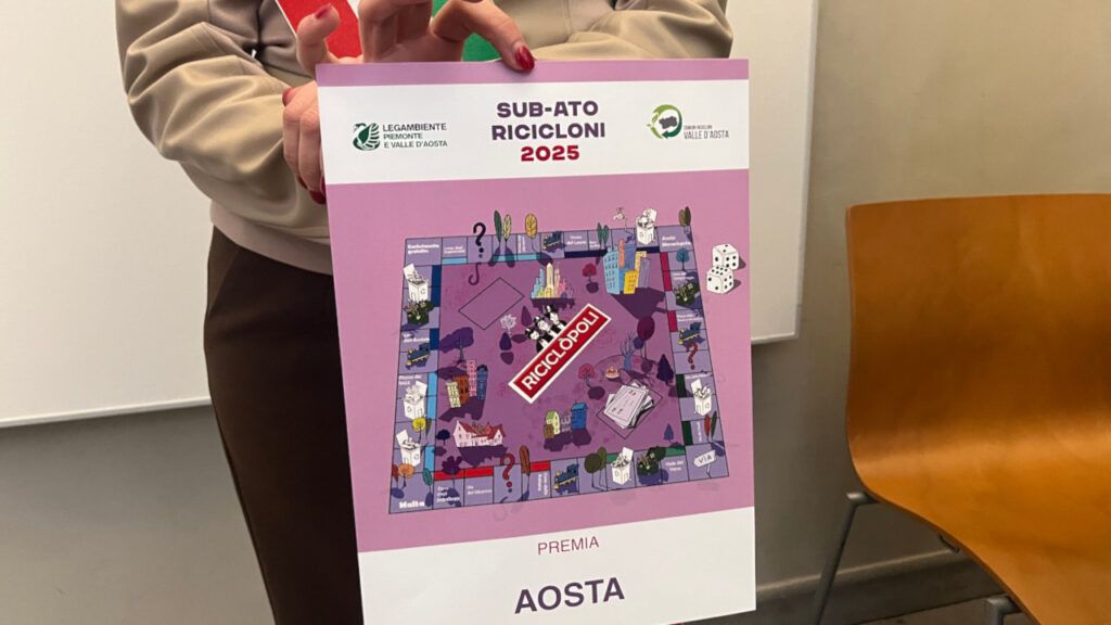 L'attestato di 'Comune riciclone' di Aosta