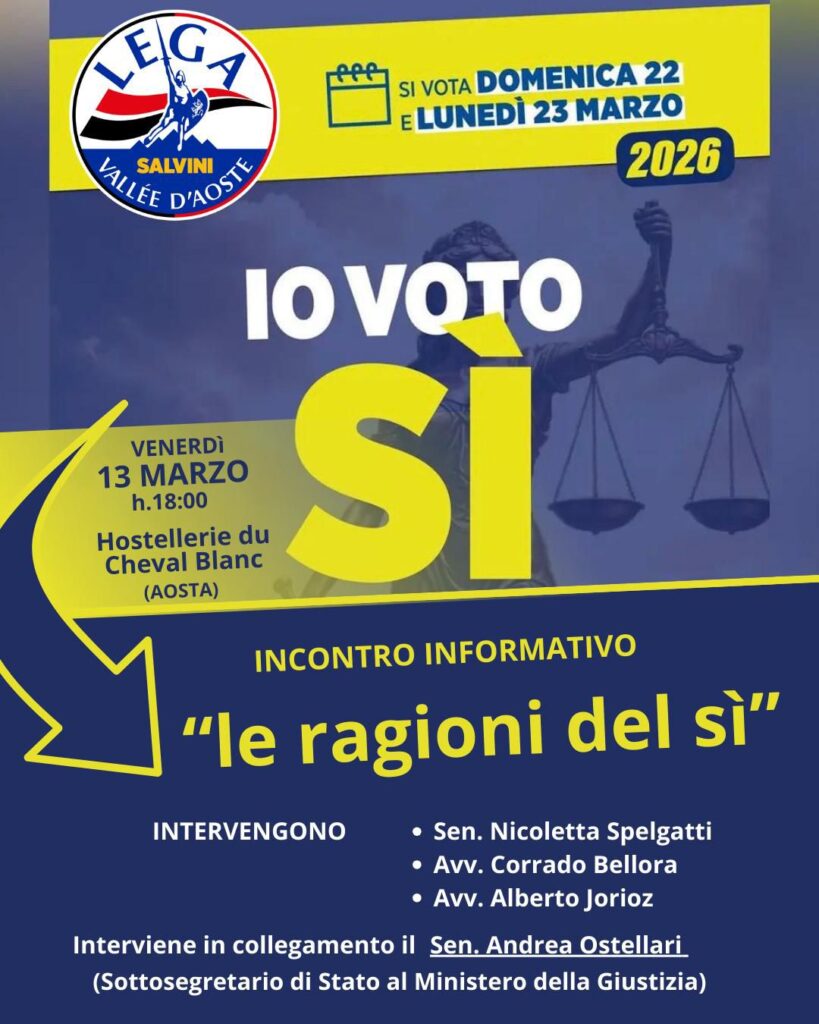 Locandina incontro Le ragioni del sì