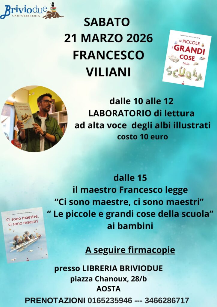 Locandina incontri con Francesco Viliani