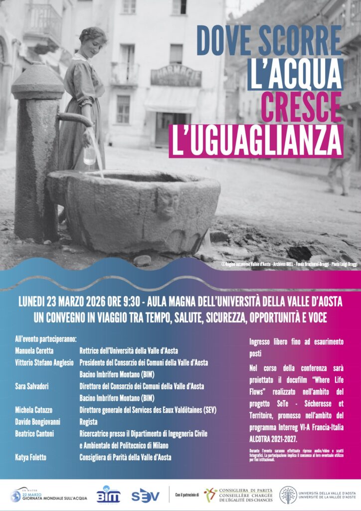 Locandina Dove scorre l’acqua cresce l’uguaglianza