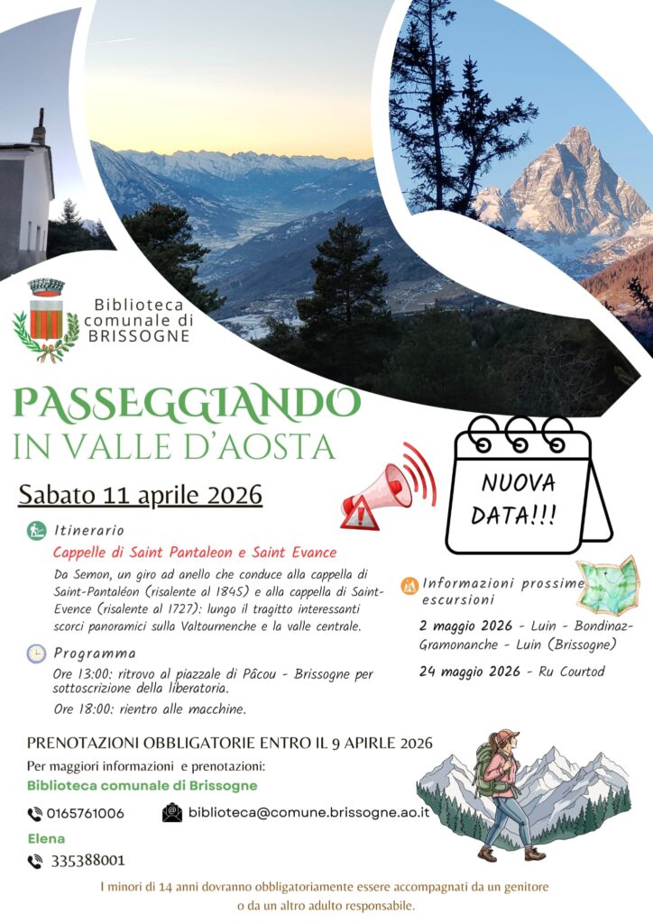 Locandina Passeggiando in Valle d'Aosta