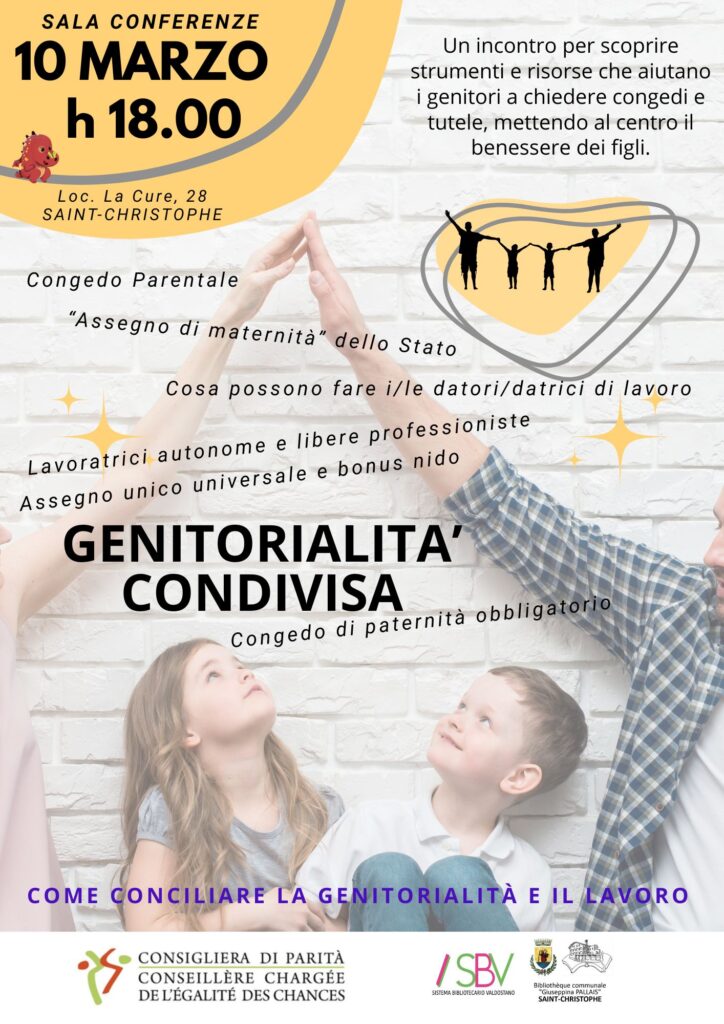 Locandina incontro Genitorialità condivisa