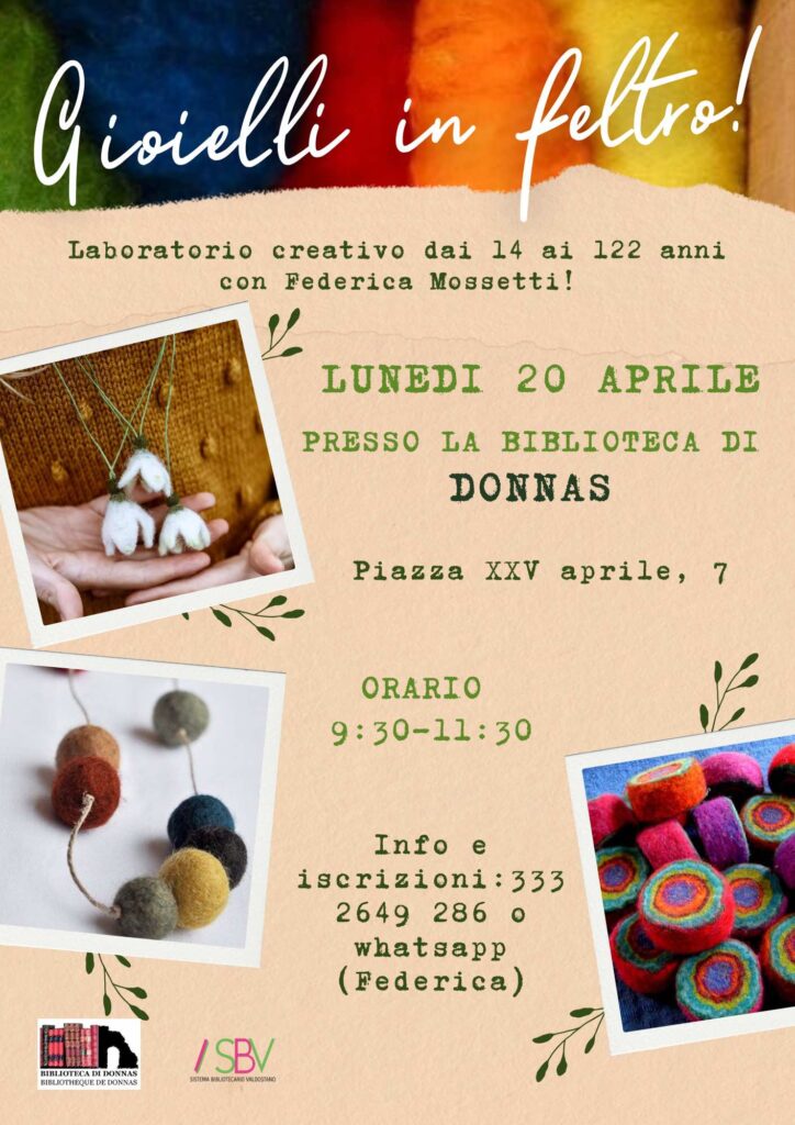 Locandina gioielli di feltro