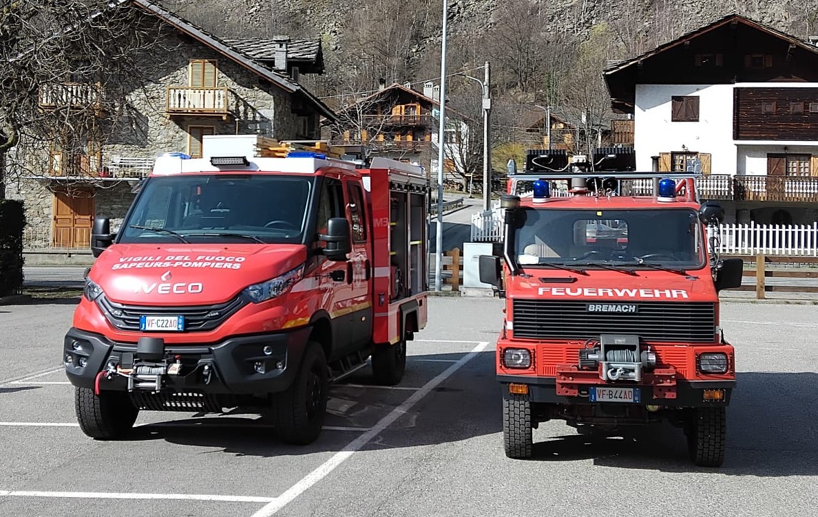 Vigili del Fuoco: nuovi veicoli ai volontari di Issime-Gaby e Cogne