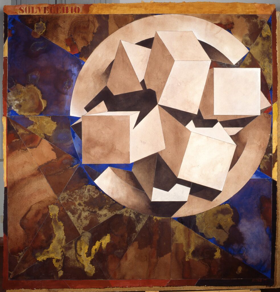 Acquerello Solvecchio (1998), realizzato da Pomodoro per la Biennale del Cairo del 1998